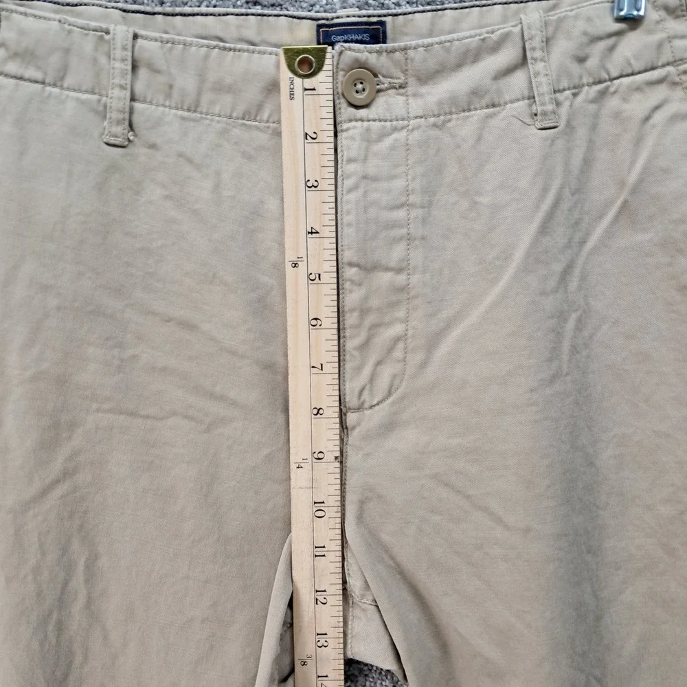 Gap Mens Lived In Straight Khakis Tan Cotton Chino Pants 38x32 7107